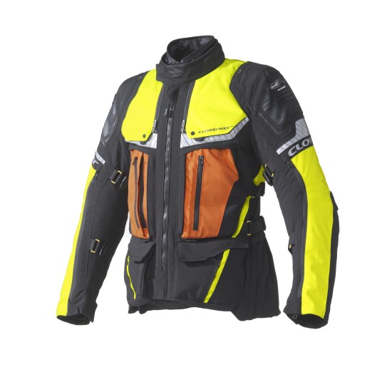 Chaqueta moto CLOVER Crossover 4 WP Airbag Negro-Fluo - Ropamotorista.com - Distribuidor Oficial Clover en España y Portugal