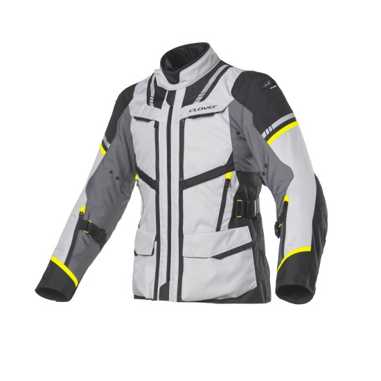 Chaqueta moto CLOVER Savana 3 Fluo-Gris - Ropamotorista.com - Distribuidor Oficial Clover en España y Portugal