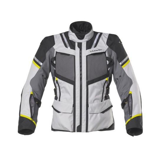 Chaqueta moto CLOVER Savana 3 Fluo-Gris - Ropamotorista.com - Distribuidor Oficial Clover en España y Portugal