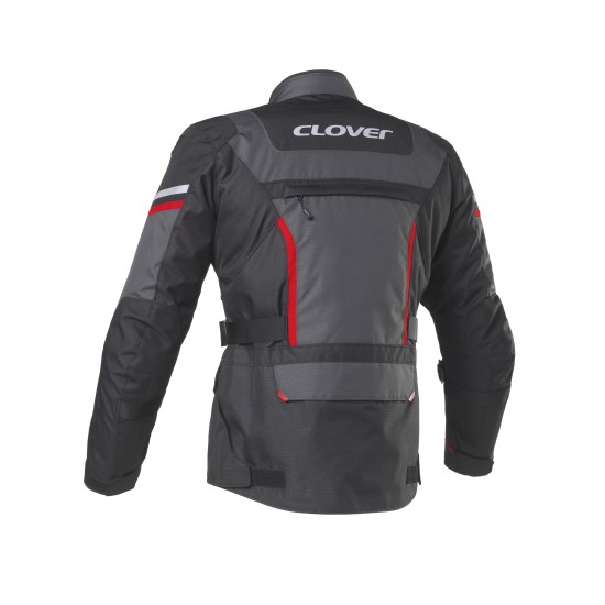 Chaqueta moto CLOVER Savana 3 Negro-Gris - Ropamotorista.com - Distribuidor Oficial Clover en España y Portugal