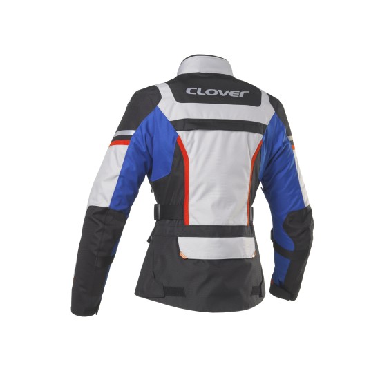 Chaqueta moto mujer CLOVER Savana 3 Azul-Gris en - Ropamotorista.com