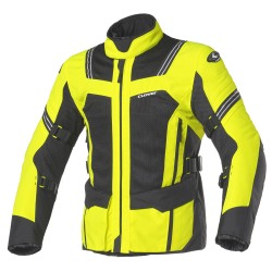 Chaqueta moto mujer CLOVER Ventouring 3 Lady Negro-fluo