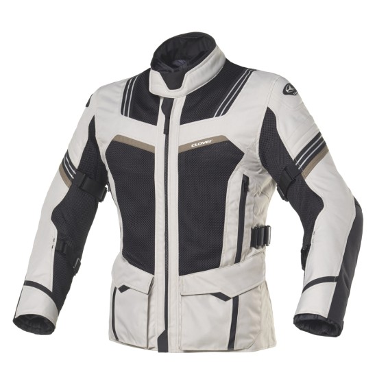 Chaqueta moto mujer CLOVER Ventouring 3 Lady Negro-Sand - Ropamotorista.com - Distribuidor Oficial Clover en España y Portugal