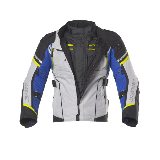 Chaqueta moto CLOVER Hyperblade Azul-Gris - Ropamotorista.com - Distribuidor Oficial Clover en España y Portugal