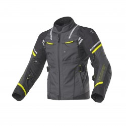 Chaqueta moto CLOVER Hyperblade Gris Oscuro-Fluo