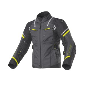 Chaqueta moto CLOVER Hyperblade Gris Oscuro-Fluo - Ropamotorista.com - Distribuidor Oficial Clover en España y Portugal