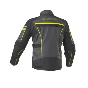 Chaqueta moto CLOVER Hyperblade Gris Oscuro-Fluo - Ropamotorista.com - Distribuidor Oficial Clover en España y Portugal