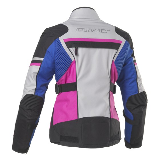 Chaqueta moto mujer CLOVER Hyperblade Lady Azul-Fucsia - Ropamotorista.com - Distribuidor Oficial Clover en España y Portugal