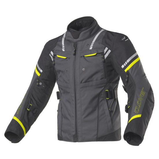 Chaqueta moto mujer CLOVER Hyperblade Lady Gris Oscuro-Fluo - Ropamotorista.com - Distribuidor Oficial Clover en España y Portugal