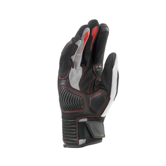 Guantes moto racing CLOVER Raptor Plus Blanco-Rojo - Ropamotorista.com Guantes moto racing CLOVER Raptor Plus Blanco-Rojo