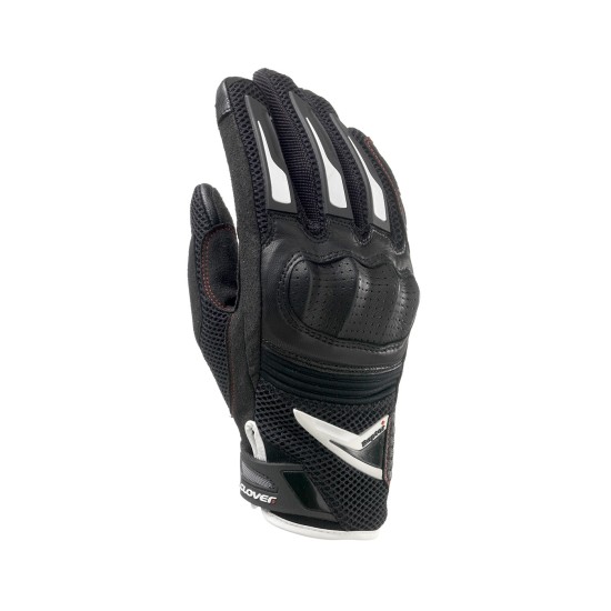 Guantes moto racing CLOVER Raptor Plus Negro-Blanco - Ropamotorista.com Guantes moto racing CLOVER Raptor Plus Negro-Blanco