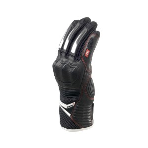 Guantes moto racing CLOVER Raptor Plus Negro-Blanco - Ropamotorista.com Guantes moto racing CLOVER Raptor Plus Negro-Blanco