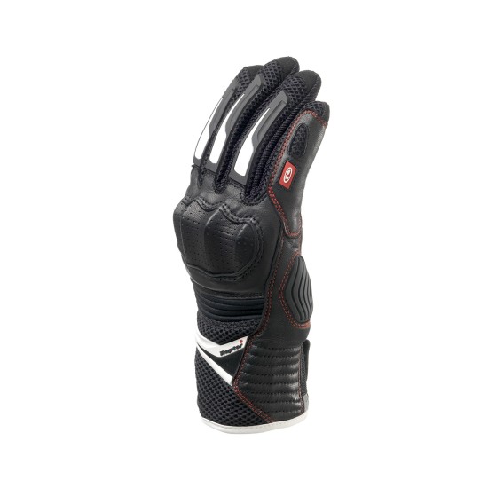 Guantes moto racing CLOVER Raptor Plus Negro-Blanco - Ropamotorista.com Guantes moto racing CLOVER Raptor Plus Negro-Blanco