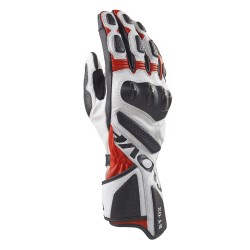 Guantes moto racing CLOVER ST02 Blanco-Rojo