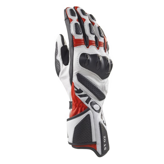 Guantes moto racing CLOVER ST02 Blanco-Rojo - Ropamotorista.com - Distribuidor Oficial Clover en España y Portugal