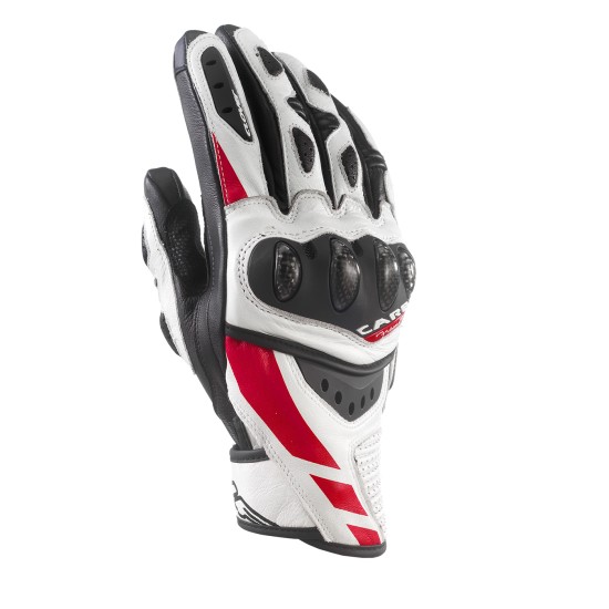 Guantes moto racing CLOVER RSC-3 Blanco-Rojo - Ropamotorista.com Guantes moto racing CLOVER RSC-3 Blanco-Rojo
