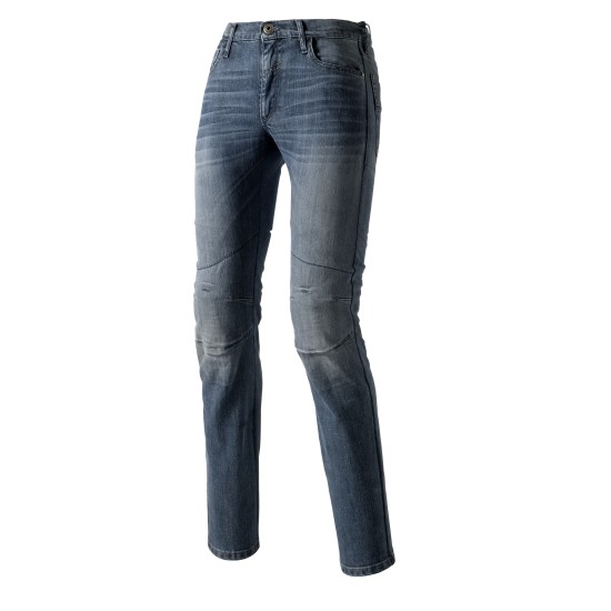 Pantalones moto jeans CLOVER SYS LADY Azul oscuro