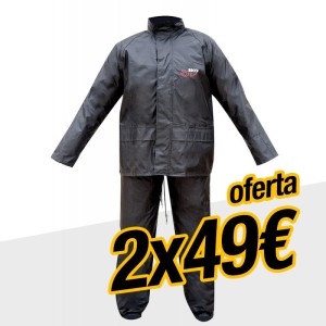 2x Traje moto lluvia 2 piezas ROCCOLINE - Ropamotorista.com 2x Traje moto lluvia 2 piezas ROCCOLINE