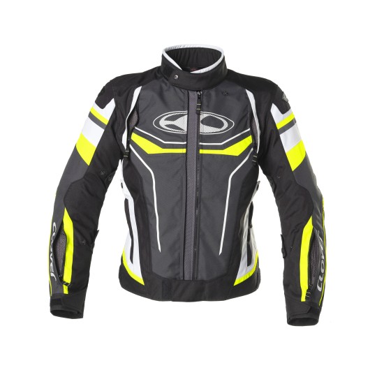 Chaqueta moto CLOVER Airblade 4 Yellow Dark Gray White Black - Ropamotorista.com - Distribuidor Oficial Clover en España y Portugal