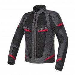 Chaqueta moto CLOVER Airjet 5 Dark Gray Red Black - Mujer