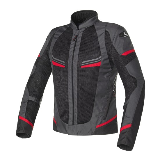 Chaqueta moto CLOVER Airjet 5 Dark Gray Red Black - Mujer - Ropamotorista.com - Distribuidor Oficial Clover en España y Portugal