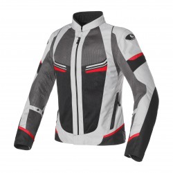Chaqueta moto CLOVER Airjet 5 Red Gray Black - Mujer