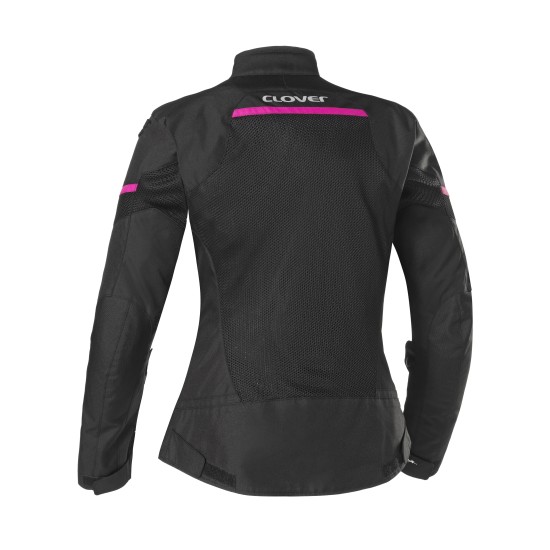 Chaqueta moto CLOVER Airjet 5 Black Fucsia - Mujer - Ropamotorista.com - Distribuidor Oficial Clover en España y Portugal