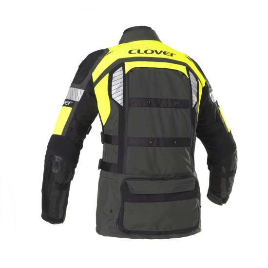 Chaqueta moto CLOVER Crossover 4 WP Airbag Dark Gray Yellow Black - Ropamotorista.com - Distribuidor Oficial Clover en España y Portugal