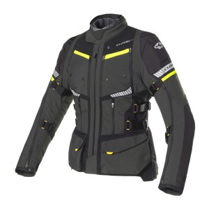 Chaqueta moto CLOVER GTS-4 WP AIRBAG Dark Gray Yellow Black - Ropamotorista.com - Distribuidor Oficial Clover en España y Portugal