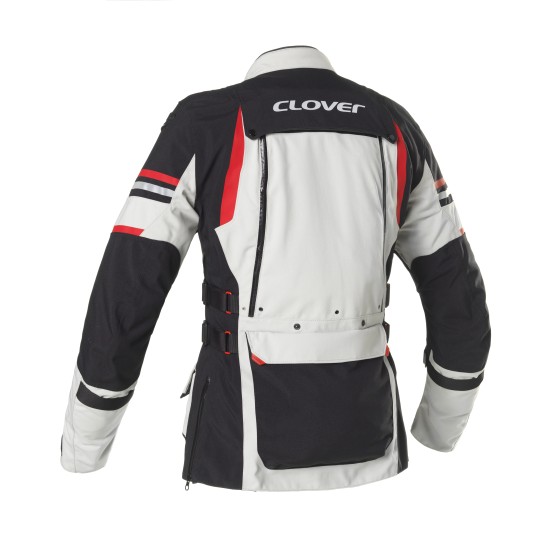 Chaqueta moto CLOVER Laminator 2 WP Gray Red Black - Ropamotorista.com - Distribuidor Oficial Clover en España y Portugal