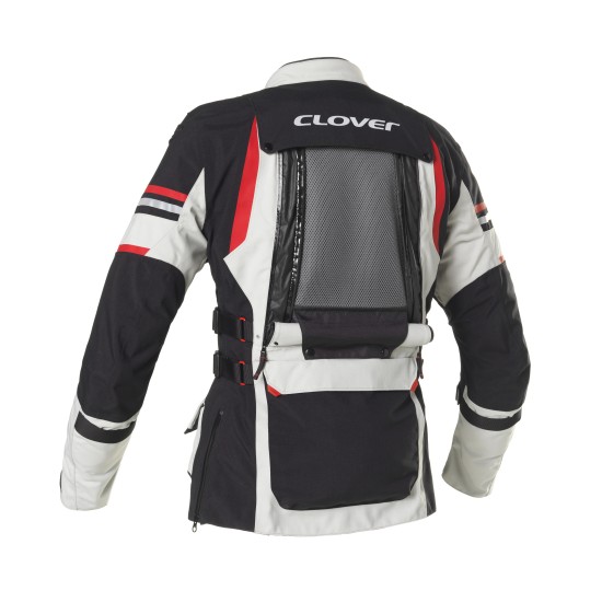 Chaqueta moto CLOVER Laminator 2 WP Gray Red Black - Ropamotorista.com - Distribuidor Oficial Clover en España y Portugal