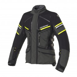 Chaqueta moto CLOVER Laminator 2 WP Dark Gray Yellow Black Mujer