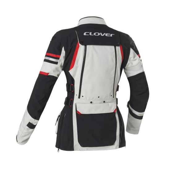 Chaqueta moto CLOVER Laminator 2 WP Gray Black Mujer - Ropamotorista.com - Distribuidor Oficial Clover en España y Portugal