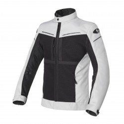 Chaqueta moto CLOVER Netstyle 2 Light Grey Black - Mujer