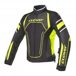 Chaqueta moto CLOVER Rainblade 2 WP Dark Gray Yellow Black - Mujer