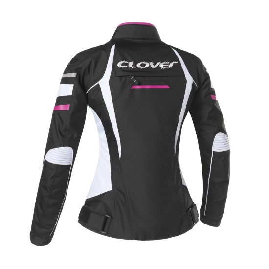 Chaqueta moto CLOVER Rainblade 2 WP White Fucsia Black - Mujer - Ropamotorista.com - Distribuidor Oficial Clover en España y Portugal