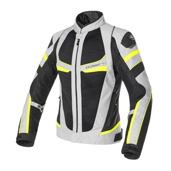 Chaqueta moto CLOVER RainJet 2 WP Yellow Gray Black - Ropamotorista.com - Distribuidor Oficial Clover en España y Portugal