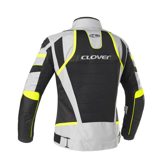 Chaqueta moto CLOVER RainJet 2 WP Yellow Gray Black - Mujer - Ropamotorista.com - Distribuidor Oficial Clover en España y Portugal