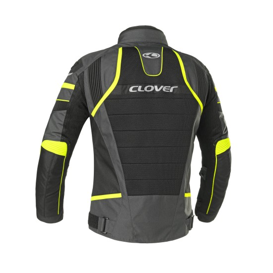 Chaqueta moto CLOVER RainJet 2 WP Dark Gray Yellow Black - Ropamotorista.com - Distribuidor Oficial Clover en España y Portugal