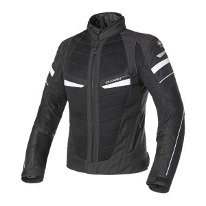 Chaqueta moto CLOVER RainJet 2 WP Black White - Ropamotorista.com - Distribuidor Oficial Clover en España y Portugal