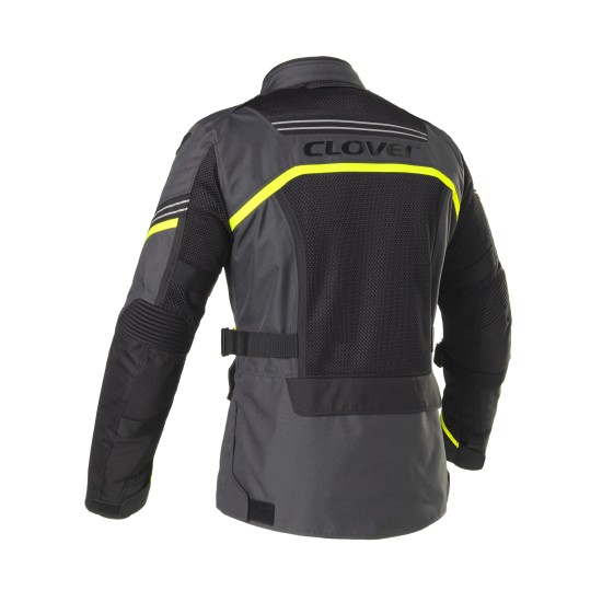 Chaqueta moto CLOVER Ventouring 3 Dark Gray Yellow Black - Ropamotorista.com - Distribuidor Oficial Clover en España y Portugal