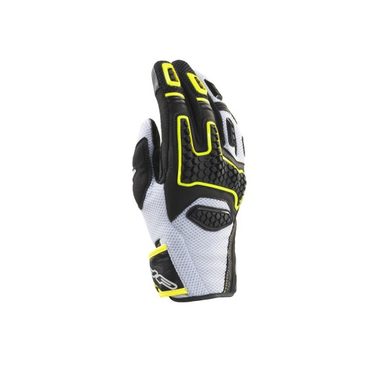 Guantes moto CLOVER GTS 3 White Yellow Black - Ropamotorista.com - Distribuidor Oficial Clover en España y Portugal