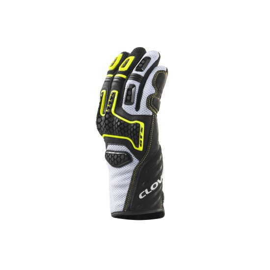 Guantes moto CLOVER GTS 3 White Yellow Black - Ropamotorista.com - Distribuidor Oficial Clover en España y Portugal