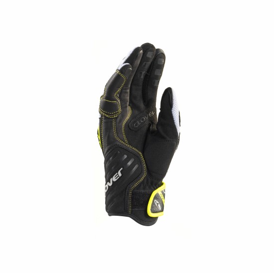 Guantes moto CLOVER GTS 3 White Yellow Black - Ropamotorista.com - Distribuidor Oficial Clover en España y Portugal