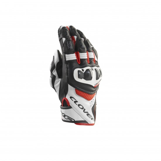 Guantes moto racing CLOVER RSC-4 White Red Black - Ropamotorista.com - Distribuidor Oficial Clover en España y Portugal