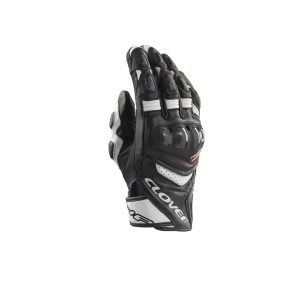 Guantes moto racing CLOVER RSC-4 Black White - Ropamotorista.com - Distribuidor Oficial Clover en España y Portugal