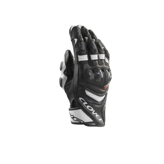 Guantes moto racing CLOVER RSC-4 Black White - Ropamotorista.com - Distribuidor Oficial Clover en España y Portugal