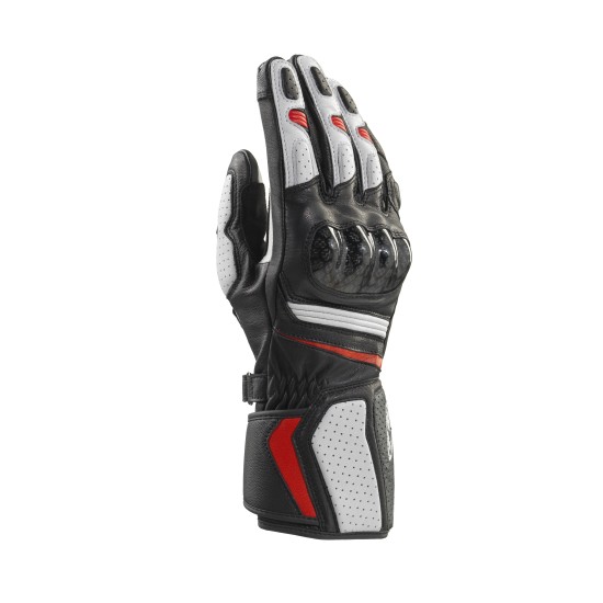 Guantes moto racing CLOVER ST03 White Black Red - Ropamotorista.com - Distribuidor Oficial Clover en España y Portugal