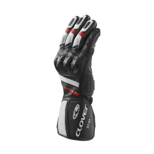 Guantes moto racing CLOVER ST03 White Black Red - Ropamotorista.com - Distribuidor Oficial Clover en España y Portugal