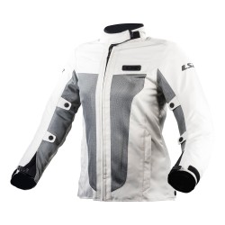 Chaqueta moto verano LS2 Predator Gris Claro - Mujer